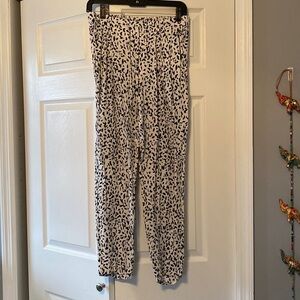 Zara black and white pattern trousers, size M